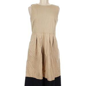 Talbots Beige Dress with Black Hem Midi